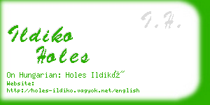 ildiko holes business card